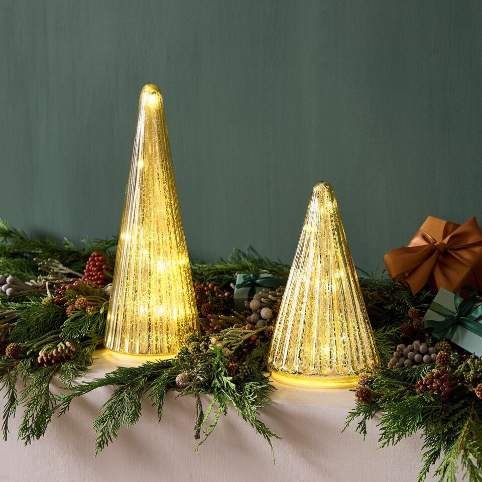 LightUp Gold Mercury Trees West Elm UK